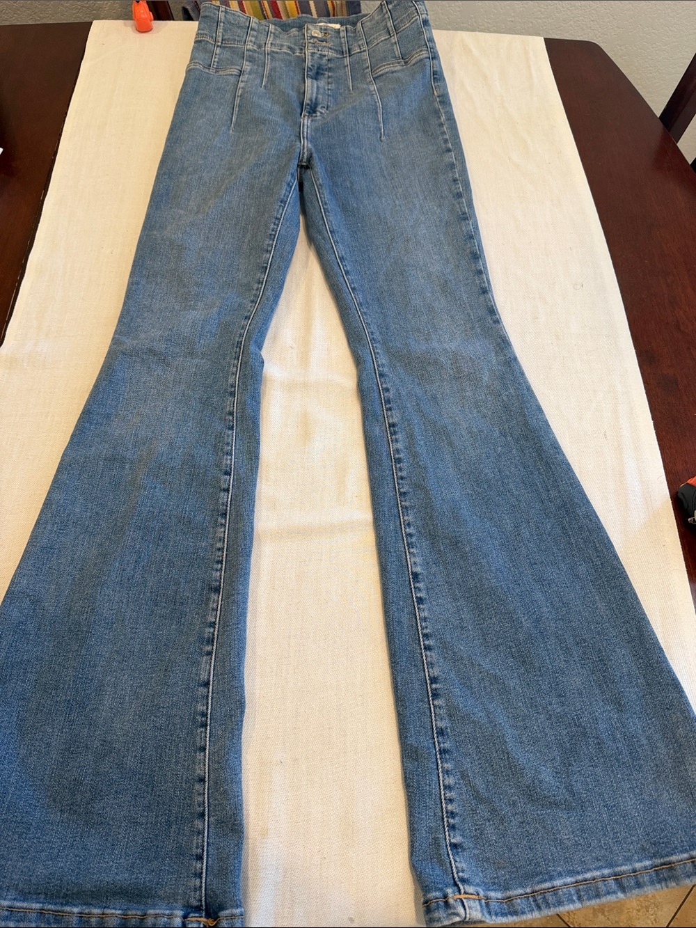 Free People We The Free high waisted Blossom Wide JAYDE flare leg SZ 30 see pics